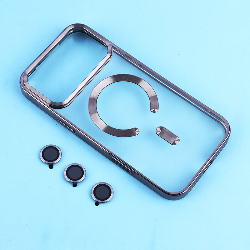 قاب ژله ای مگ سیف آیفون iPhone 17 Pro Max دور رنگی با محافظ لنز رینگی - 3