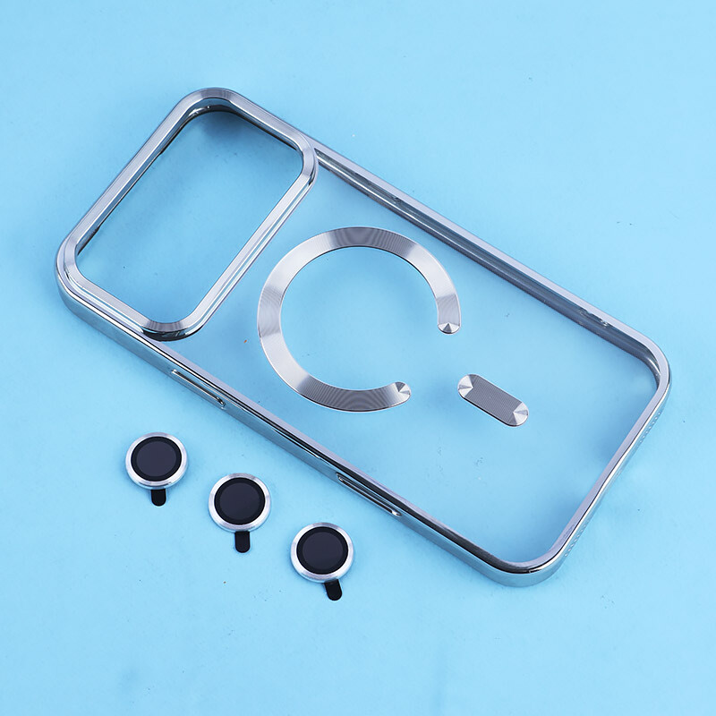 قاب ژله ای مگ سیف آیفون iPhone 17 Pro Max دور رنگی با محافظ لنز رینگی - 4
