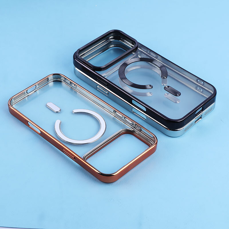 قاب ژله ای مگ سیف آیفون iPhone 17 Pro Max دور رنگی با محافظ لنز رینگی - 7