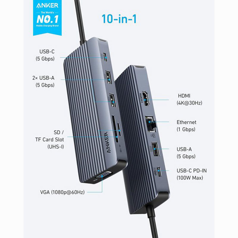 هاب 10 پورت Type-C انکر A83C2HA1 - 5