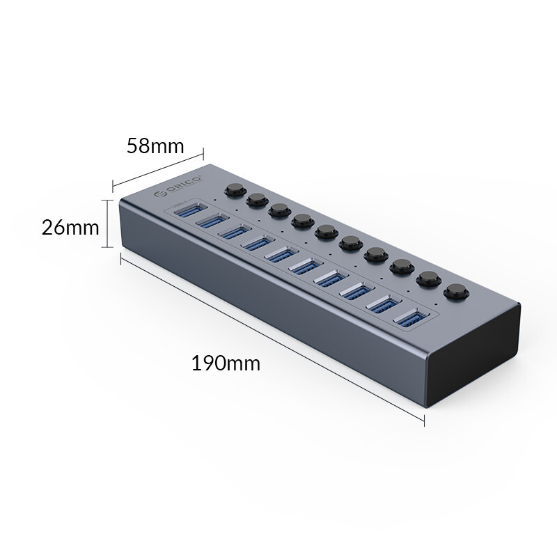 هاب 10 پورت USB3.0 اوریکو BT2U3-10AB - 4