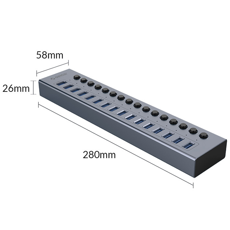 هاب 16 پورت USB3.0 اوریکو BT2U3-16AB - 3