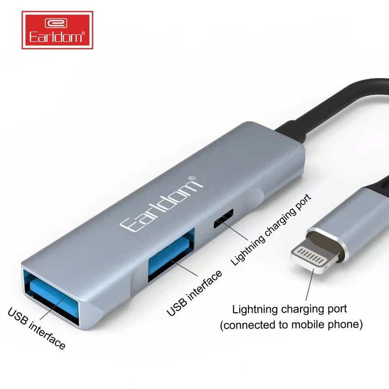 هاب 3 پورت Lightning ارلدام ET-HUB11 - 7