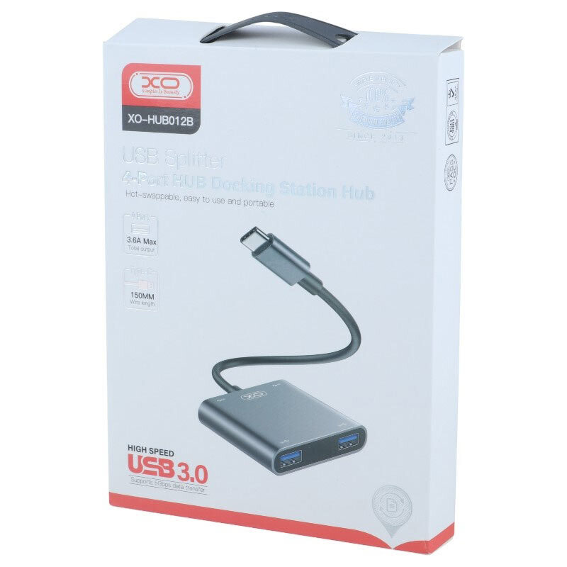 هاب 4 پورت Type-C ایکس او XO-HUB012B - 7