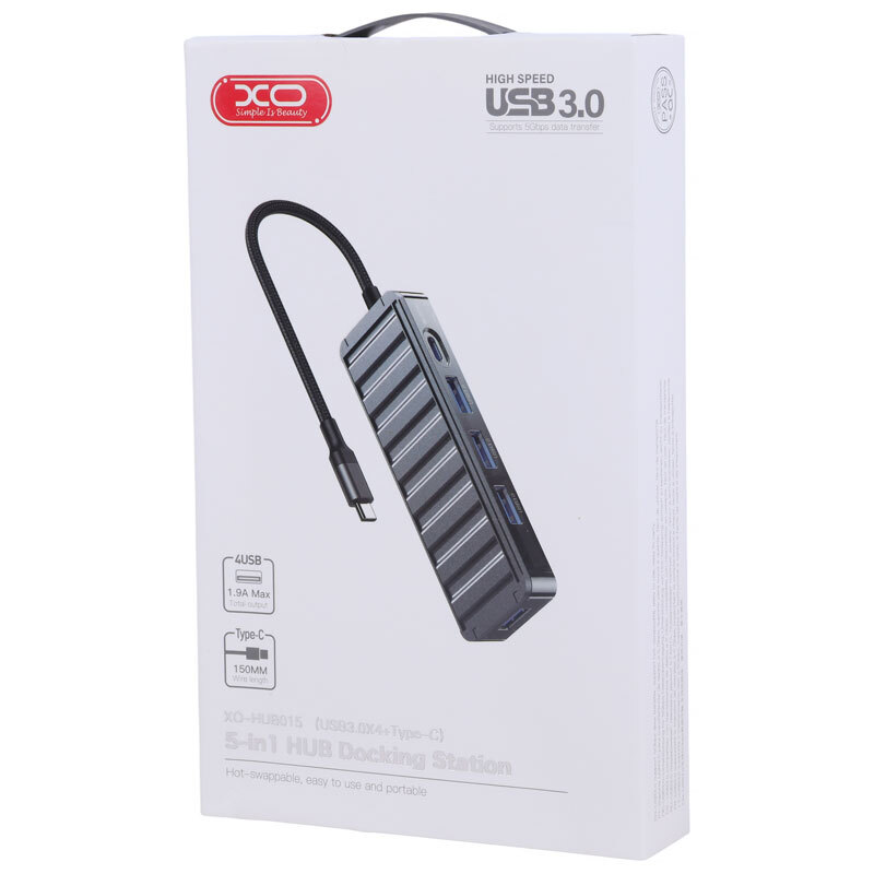 هاب 4 پورت Type-C ایکس او XO-HUB015 - 6