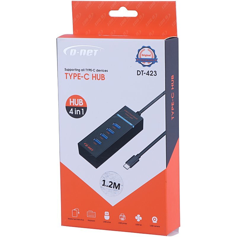 هاب 4 پورت Type-C دی نت DT-423 - 4