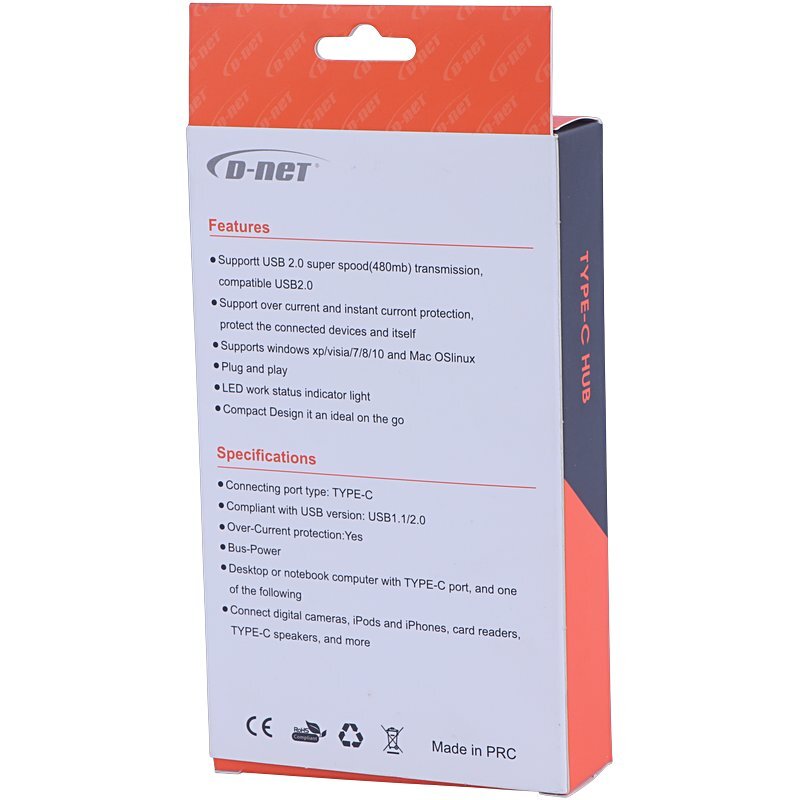 هاب 4 پورت Type-C دی نت DT-423 - 5