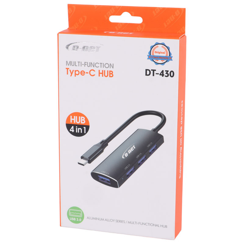هاب 4 پورت Type-C دی نت DT-430 - 4