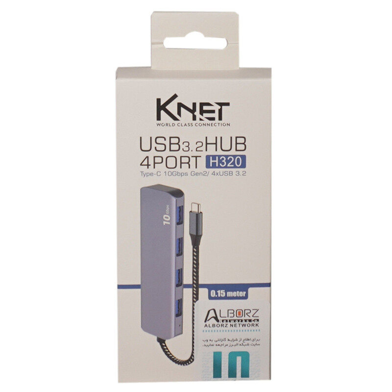 هاب 4 پورت Type-C کی نت K-HC320 - 4
