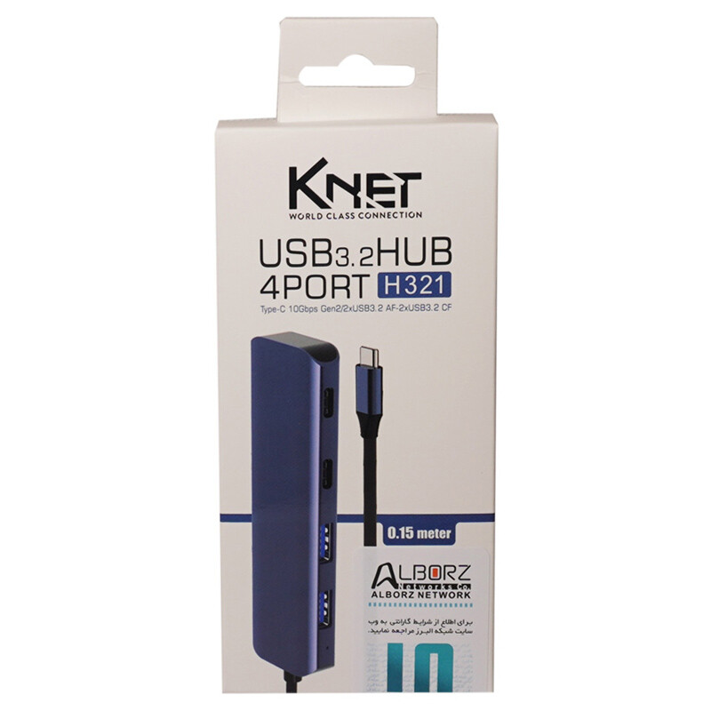 هاب 4 پورت Type-C کی نت K-HC321 - 4
