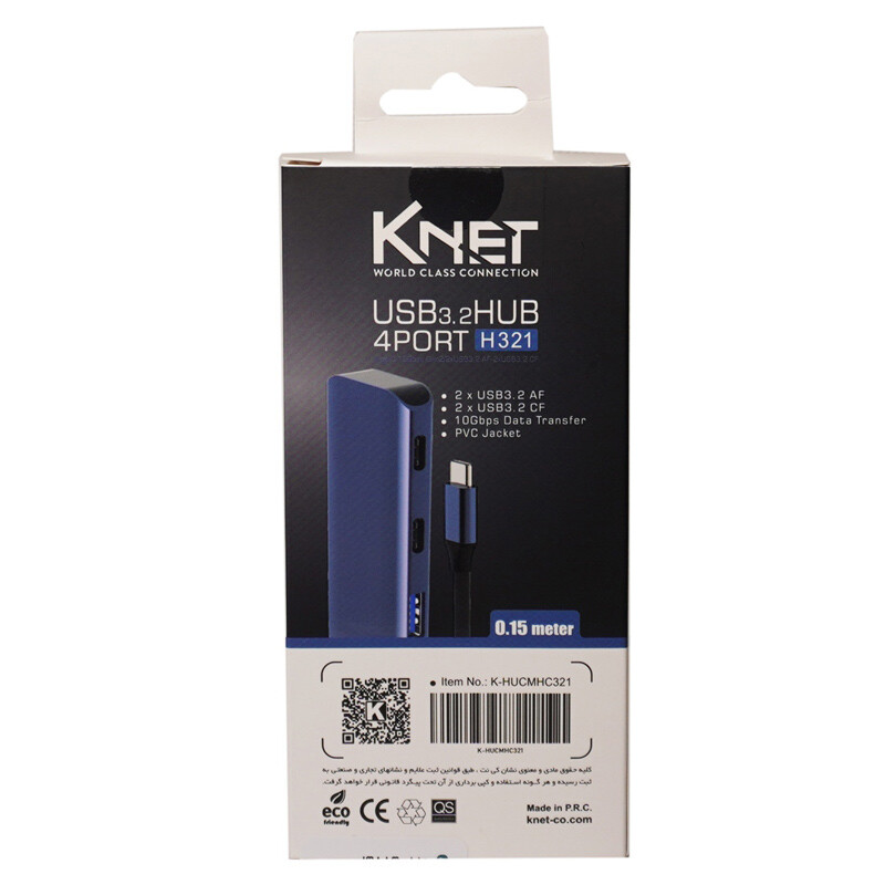 هاب 4 پورت Type-C کی نت K-HC321 - 5