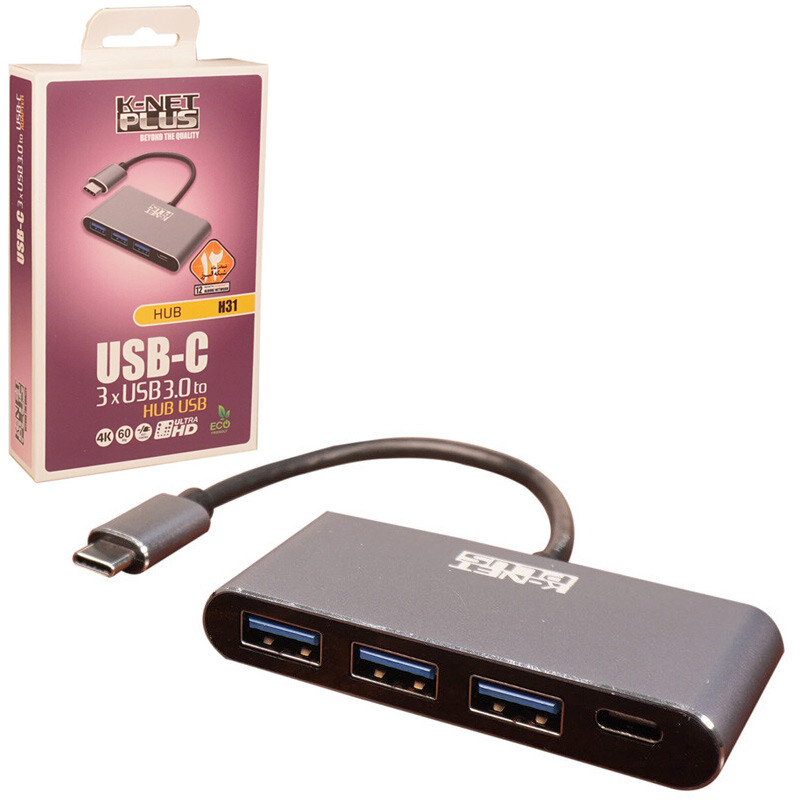 هاب 4 پورت Type-C کی نت پلاس KP-H31