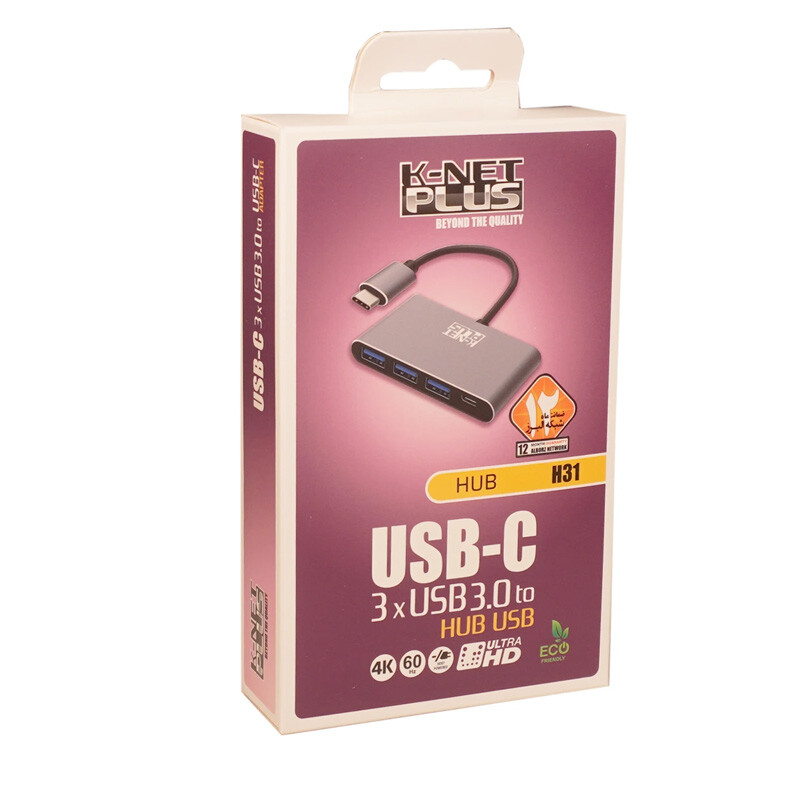 هاب 4 پورت Type-C کی نت پلاس KP-H31 - 3