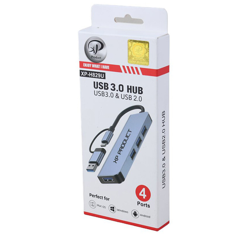 هاب 4 پورت Type-C / USB 3.0 ایکس پی پروداکت XP-H829U - 8