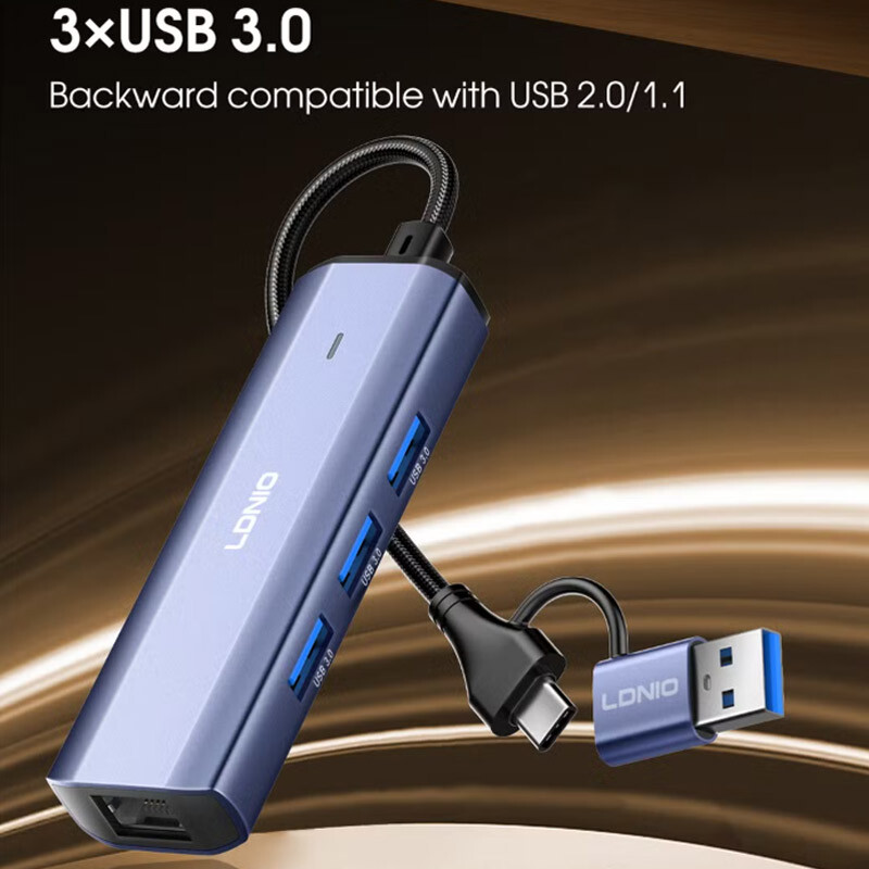 هاب 4 پورت Type-C / USB3.0 الدینیو DS-124UC - 5