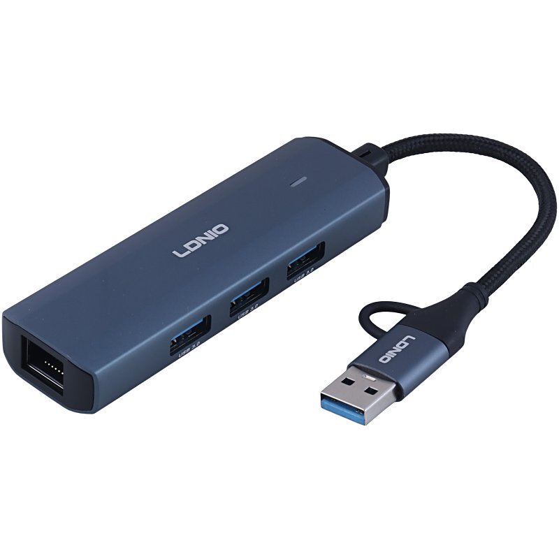 هاب 4 پورت Type-C / USB3.0 الدینیو DS-124UC - 6