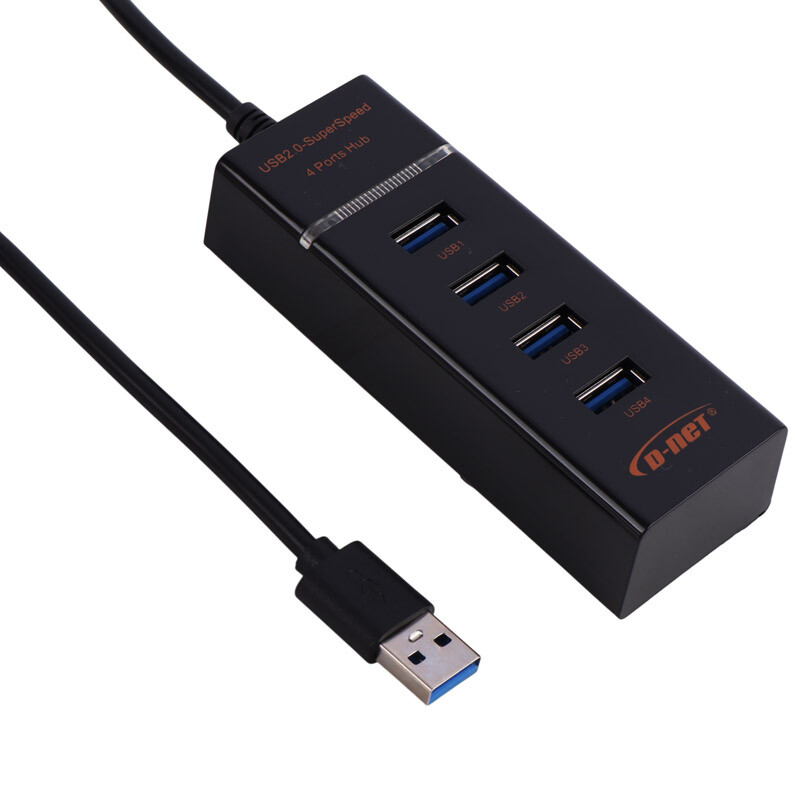 هاب 4 پورت USB 2.0 دی نت DT-423 طول 1.2 متر - 2