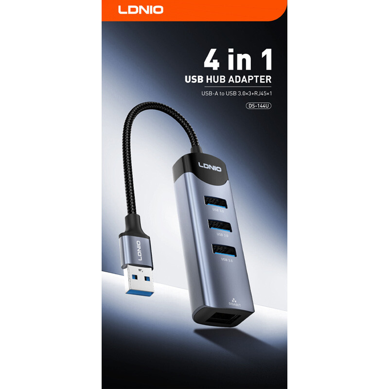 هاب 4 پورت USB الدینیو DS-144U - 7