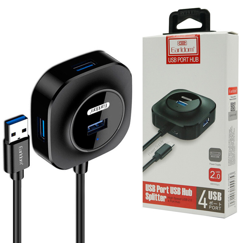 هاب 4 پورت USB2.0 ارلدام ET-HUB06