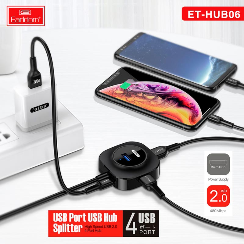 هاب 4 پورت USB2.0 ارلدام ET-HUB06 - 8