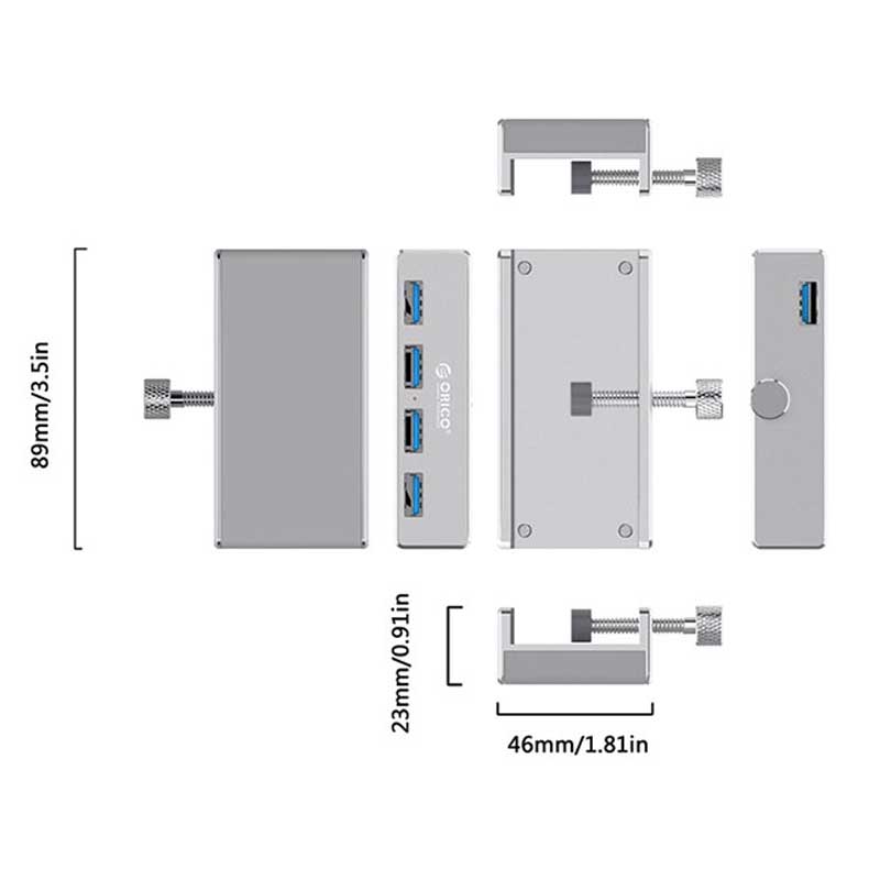 هاب 4 پورت USB3.0 اوریکو MH4PU - 3