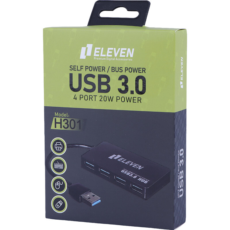 هاب 4 پورت USB3.0 ایلون H301