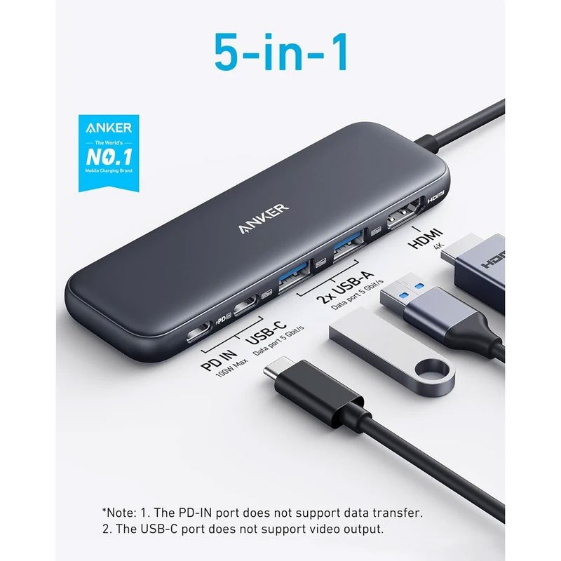 هاب 5 پورت Type-C انکر A8355H11 - 5