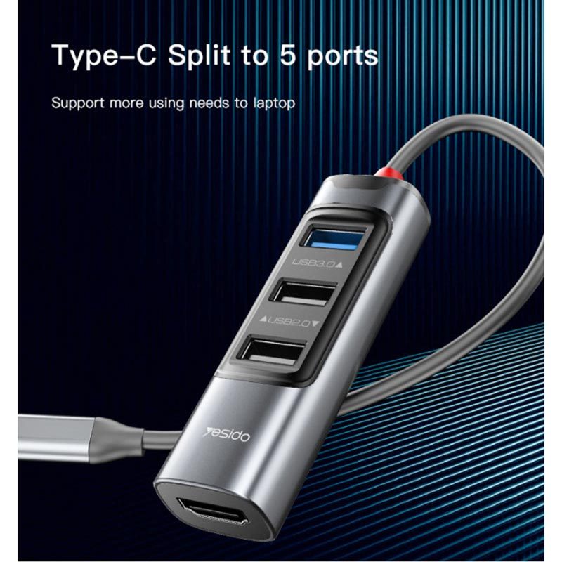 هاب 5 پورت Type-C یسیدو HB22 - 7