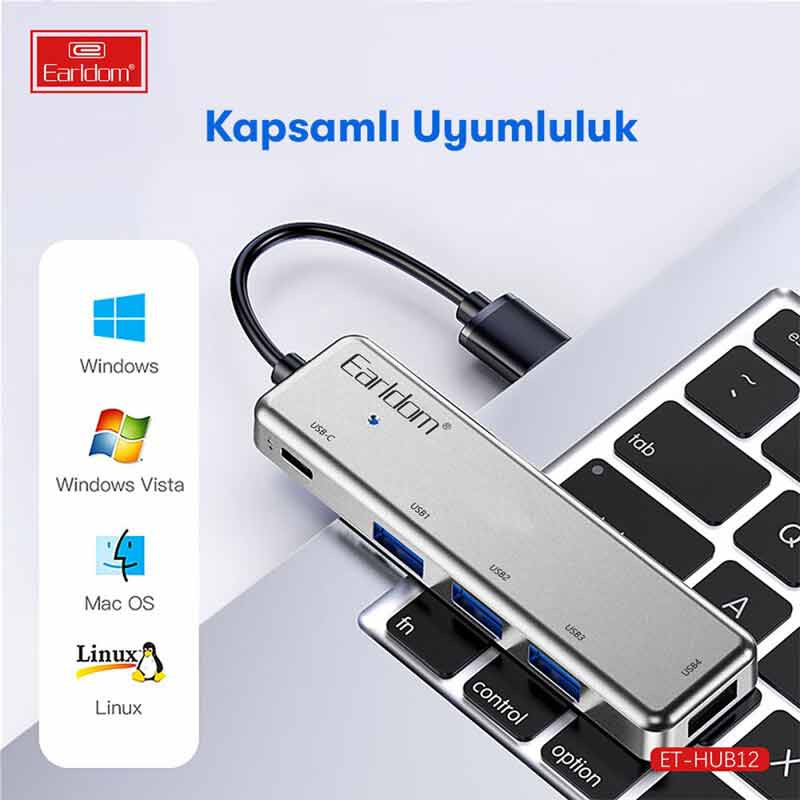 هاب 5 پورت USB ارلدام ET-HUB12 - 8