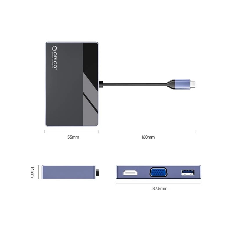 هاب 7 پورت Type-C اوریکو DM-7TS - 2