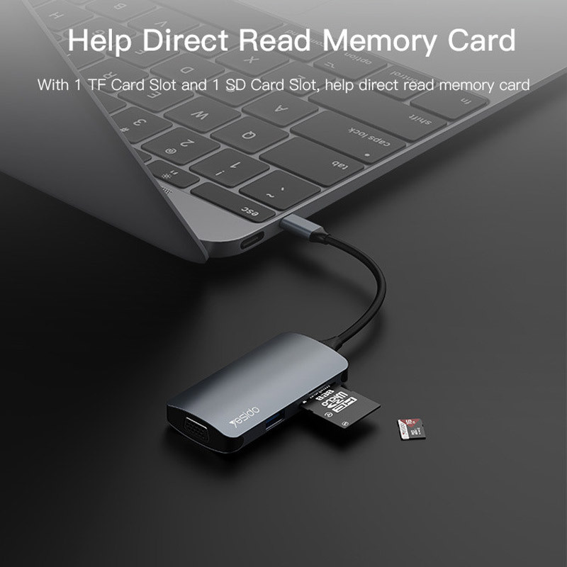 هاب 7 پورت Type-C یسیدو HB16 - 5