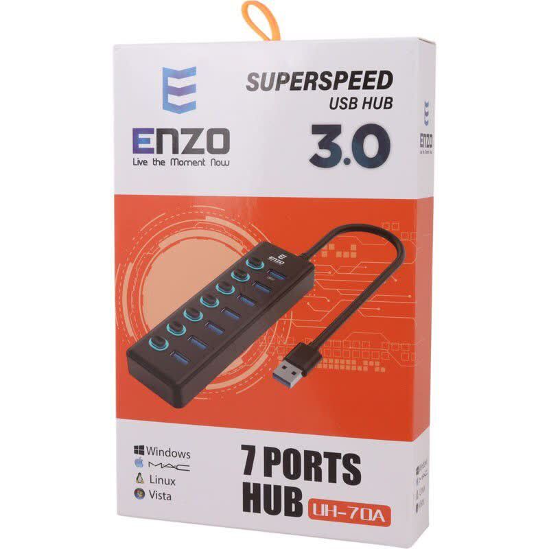 هاب 7 پورت USB 3.0 انزو UH-70A - 7