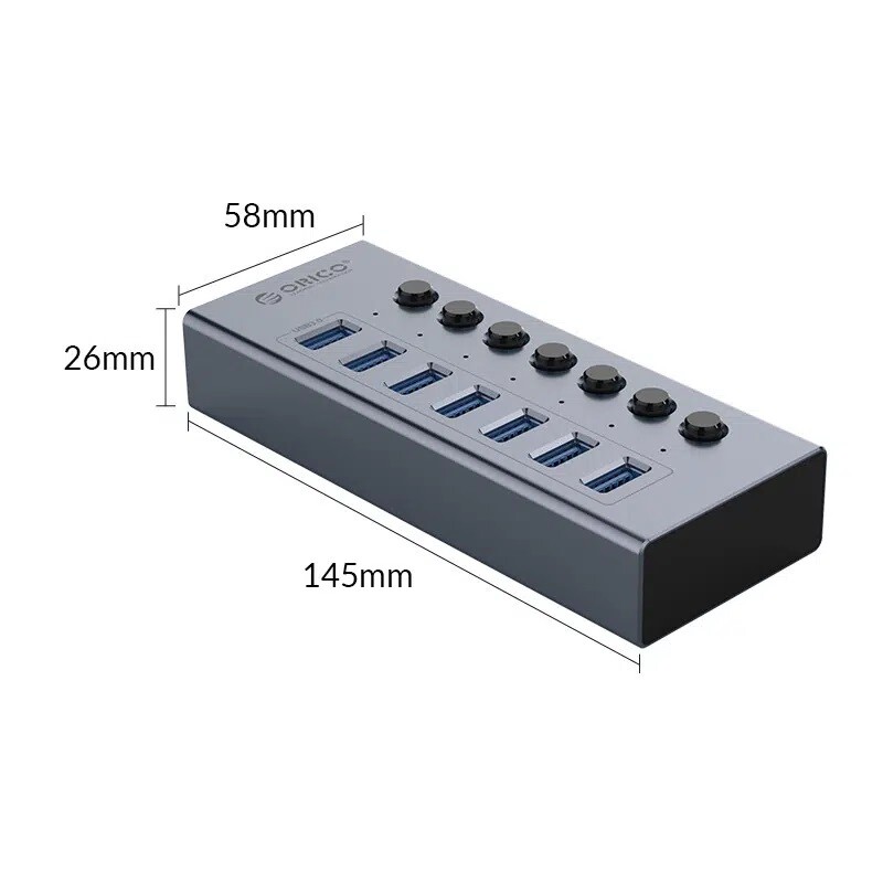 هاب 7 پورت USB3.0 اوریکو BT2U3-7AB - 4