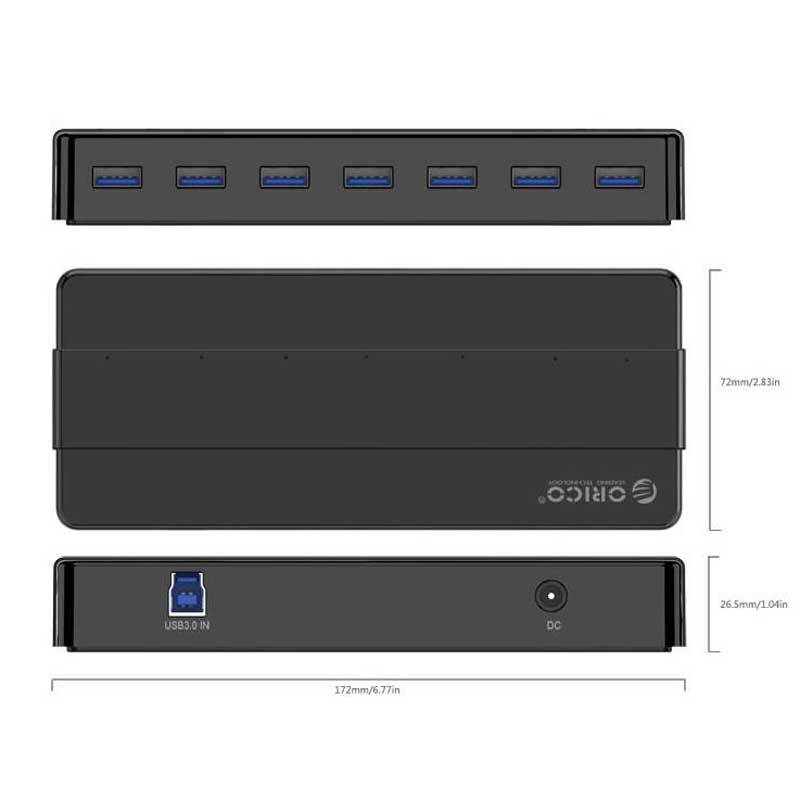 هاب 7 پورت USB3.0 اوریکو H7928-U3-V1 - 3