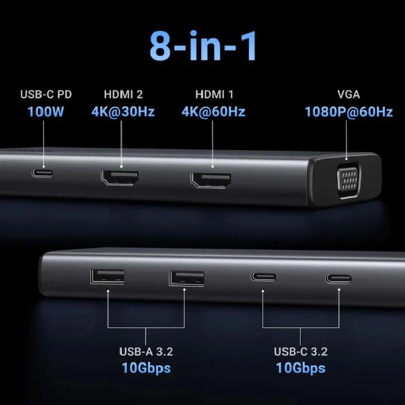 هاب 8 پورت Type-C یوگرین CM639-35588 - 3