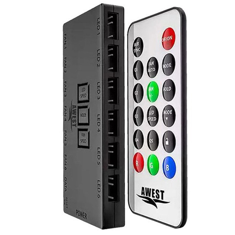 هاب فن و کنترلر نورپردازی اوست Awest 6Port - 2