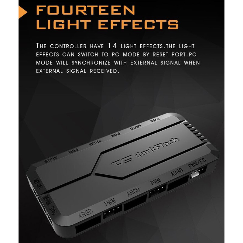 هاب فن و کنترلر نورپردازی دارک فلش DarkFlash RC2 PWM 12Port - 8