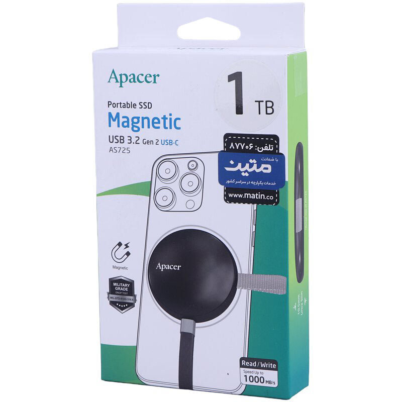 حافظه اکسترنال SSD اپیسر Apacer AS725 1TB - 2