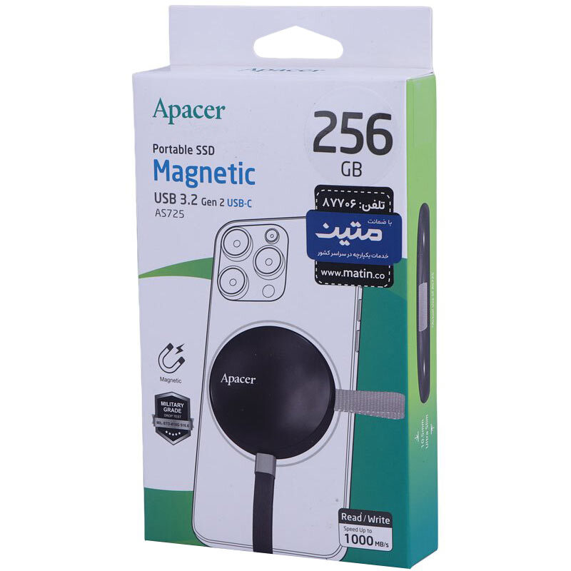 حافظه اکسترنال SSD اپیسر Apacer AS725 256GB - 2