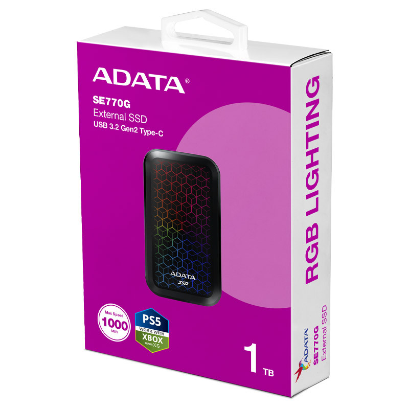 حافظه اکسترنال SSD ای دیتا Adata SE770G RGB 1TB - 2