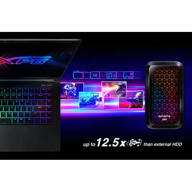 حافظه اکسترنال SSD ای دیتا Adata SE770G RGB 1TB - 5