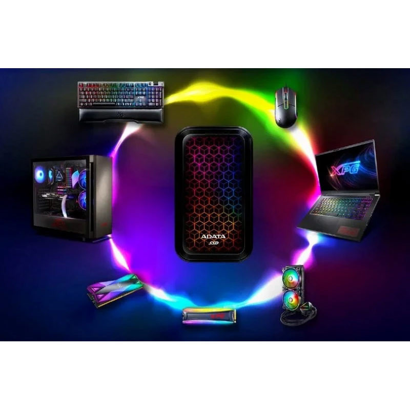 حافظه اکسترنال SSD ای دیتا Adata SE770G RGB 2TB - 7
