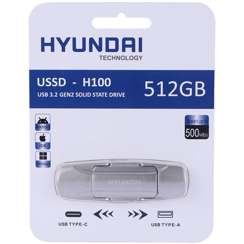 حافظه اکسترنال SSD هیوندای Hyundai H100 512GB - 2