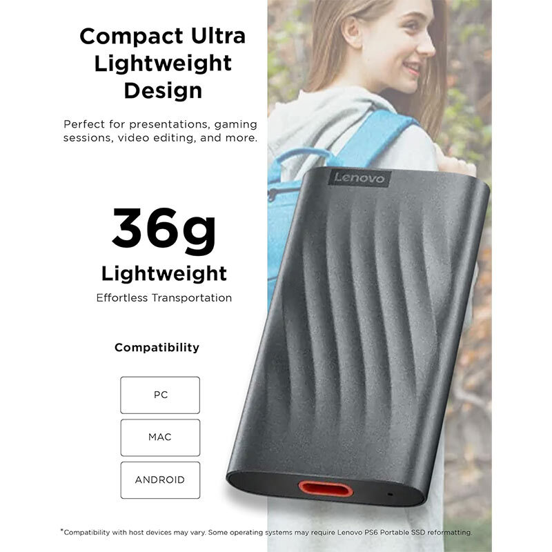 حافظه اکسترنال SSD لنوو Lenovo PS6 512GB - 6