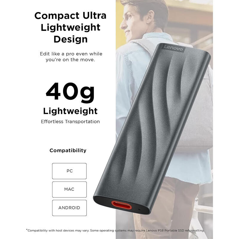 حافظه اکسترنال SSD لنوو Lenovo PS8 1TB - 6