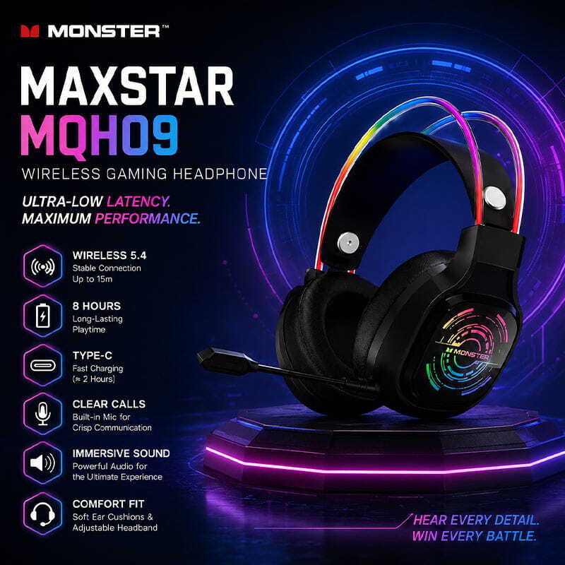 هدست گیمینگ مانستر MAXSTAR MQH09 - 4