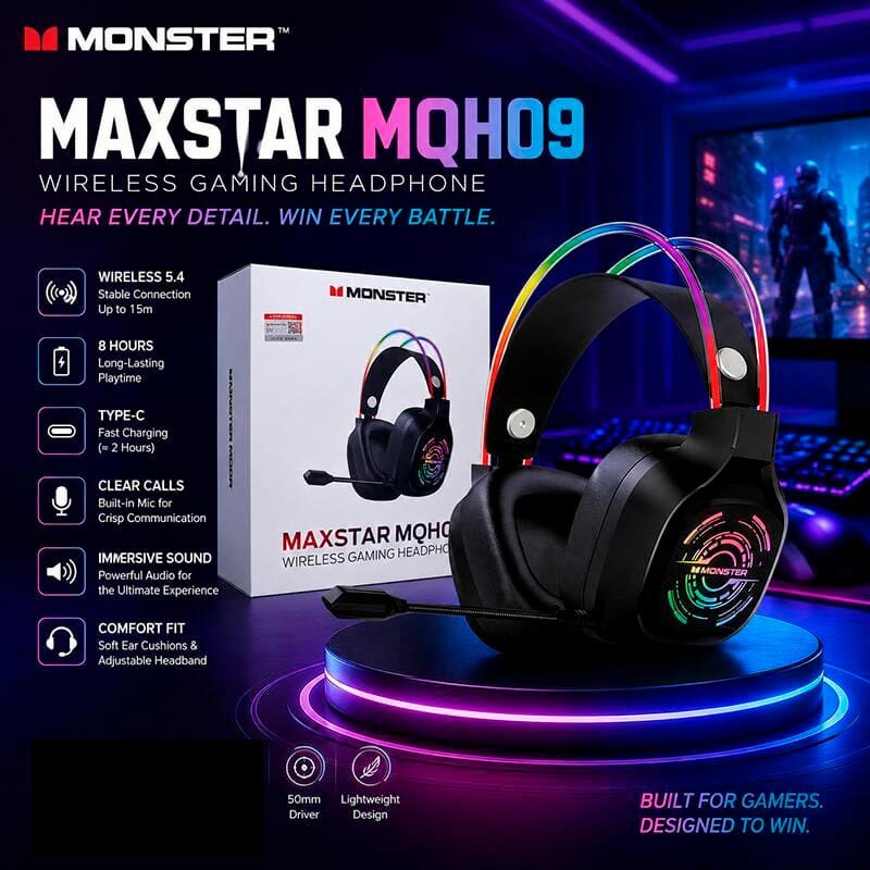 هدست گیمینگ مانستر MAXSTAR MQH09 - 6