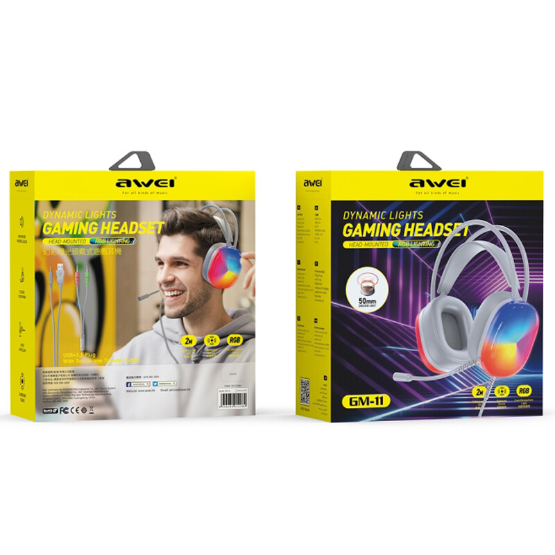 هدست گیمینگ سیم دار Awei GM-11 - 7