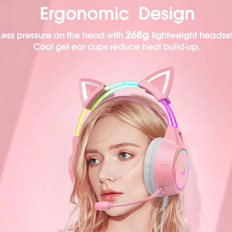 هدست گیمینگ سیم دار Onikuma X15 Pro Cat Ear - 3