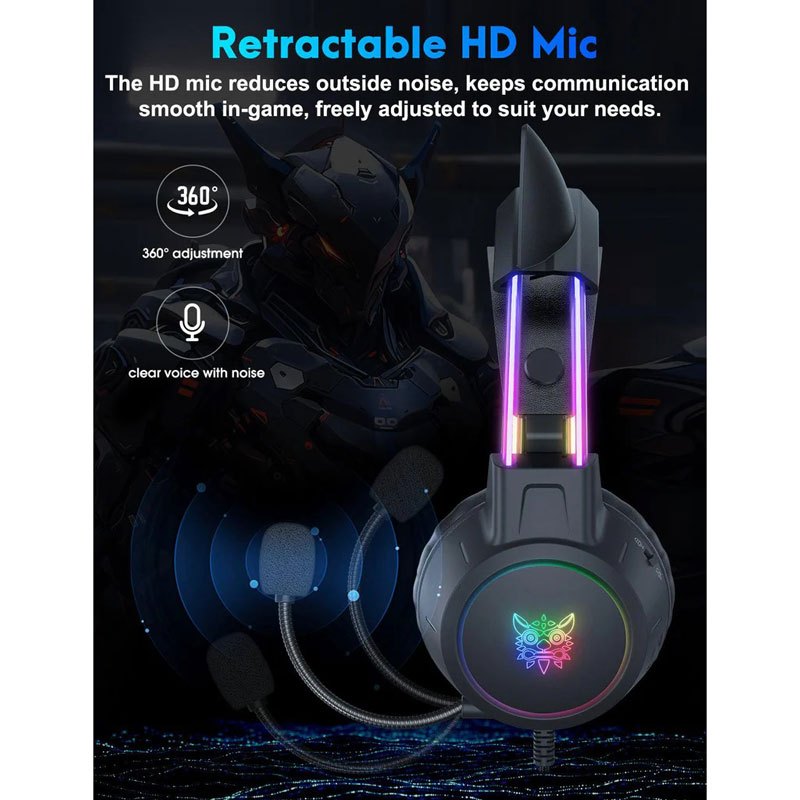 هدست گیمینگ سیم دار Onikuma X15 Pro Cat Ear - 4